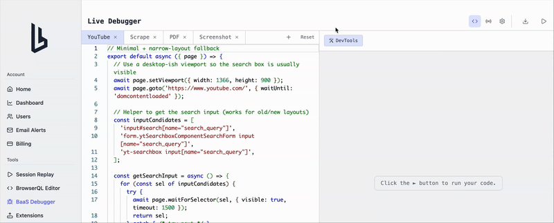 Live Debugger demonstration